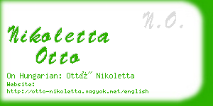 nikoletta otto business card